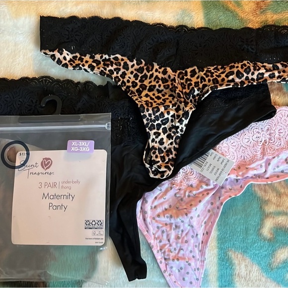 3-Pack Secret Treasures Women's Under-Belly Tongs Maternity Panty
Size XL-3XL - Picture 4 of 9